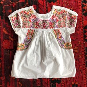 Madewell embroidery top
